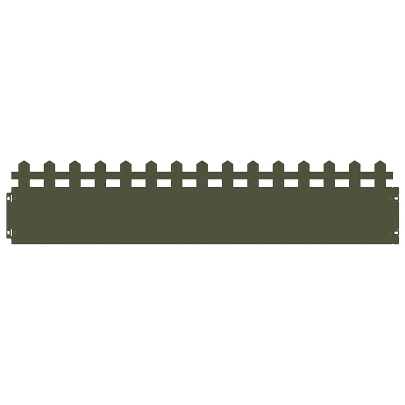 Load image into Gallery viewer, Vidaxl gazonranden 10 pcs olijf groen 103 x 0,05 x 22 cm staal
