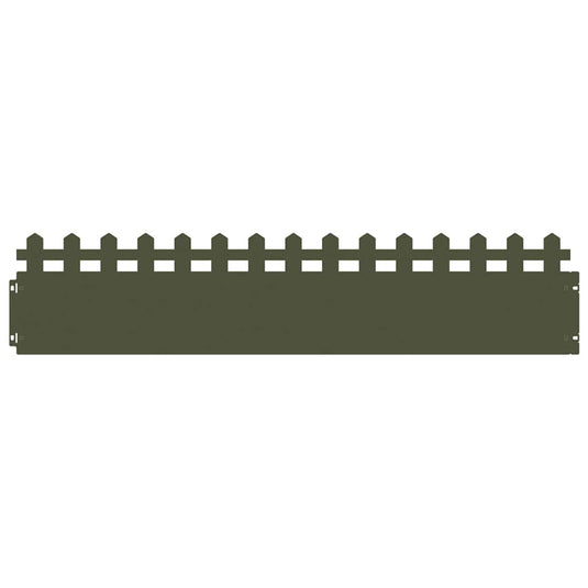 Vidaxl gazonranden 10 pcs olijf groen 103 x 0,05 x 22 cm staal