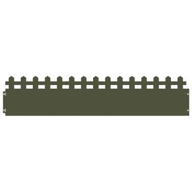 Vidaxl gazonranden 20 pcs olijf groen 103 x 0,05 x 22 cm staal
