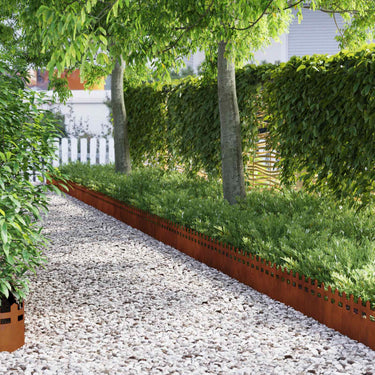 Vidaxl gazonranden 20 pcs roestig 103 x 0,05 x 22 cm cortenstaal