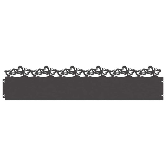 Vidaxl gazonranden 20 pcs zwart 103 x 0,05 x 22 cm staal
