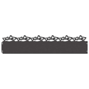 Vidaxl gazonranden 30 pcs zwart 103 x 0,05 x 22 cm staal
