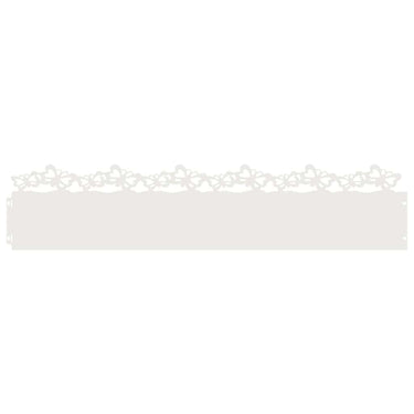 Vidaxl gazonranden 10 pcs wit 103 x 0,05 x 22 cm staal