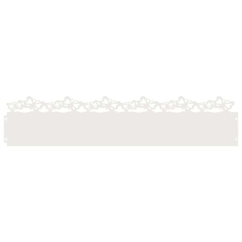 Load image into Gallery viewer, Vidaxl gazonranden 10 pcs wit 103 x 0,05 x 22 cm staal
