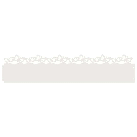 Vidaxl gazonranden 20 pcs wit 103 x 0,05 x 22 cm staal