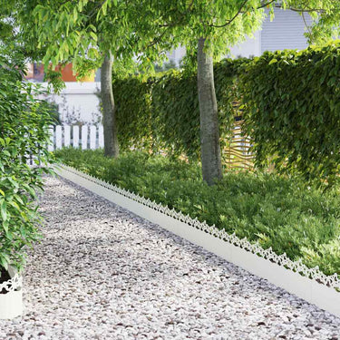 Vidaxl gazonranden 30 pcs wit 103 x 0,05 x 22 cm staal