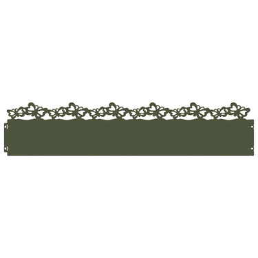 Vidaxl gazonranden 10 pcs olijf groen 103 x 0,05 x 22 cm staal