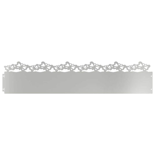 Vidaxl gazonranden 20 pcs zilver 103 x 0,05 x 22 cm
