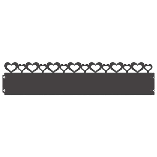 Vidaxl gazonranden 10 pcs zwart 103 x 0,05 x 22 cm staal