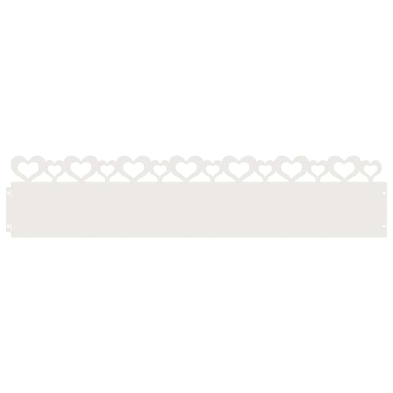 Load image into Gallery viewer, Vidaxl gazonranden 10 pcs wit 103 x 0,05 x 22 cm staal
