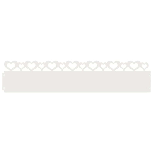 Vidaxl gazonranden 20 pcs wit 103 x 0,05 x 22 cm staal