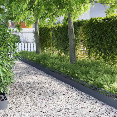 Vidaxl gazonranden 20 pcs antraciet 103 x 0,05 x 22 cm staal