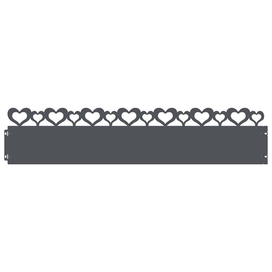 Vidaxl gazonranden 30 pcs antraciet 103 x 0,05 x 22 cm staal