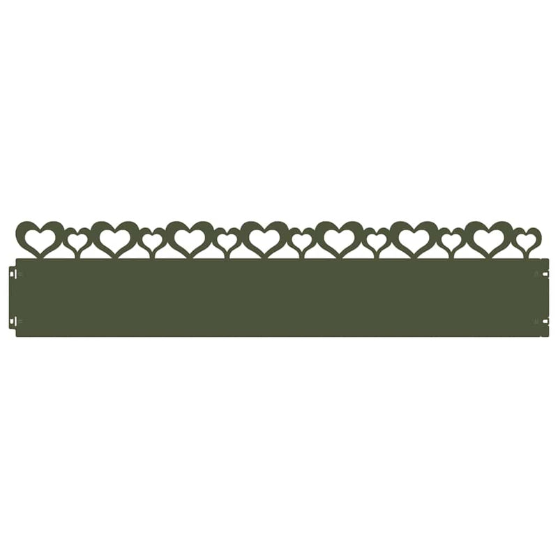 Load image into Gallery viewer, Vidaxl gazonranden 10 pcs olijf groen 103 x 0,05 x 22 cm staal
