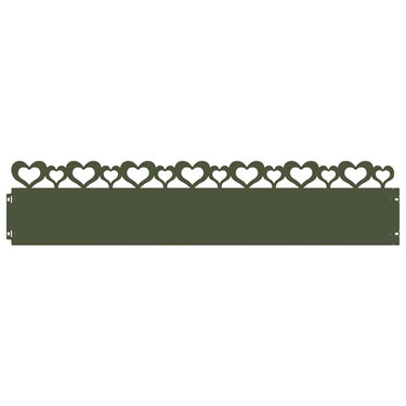 Vidaxl gazonranden 30 pcs olijf groen 103 x 0,05 x 22 cm staal