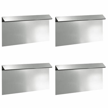 Vidaxl slakkenhekje 4 pcs zilver 50 x 3,5 x 25 cm gegalvaniseerd staal