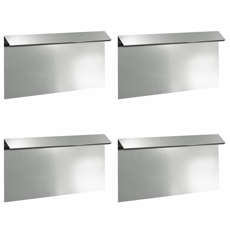 Load image into Gallery viewer, Vidaxl slakkenhekje 4 pcs zilver 50 x 3,5 x 25 cm gegalvaniseerd staal
