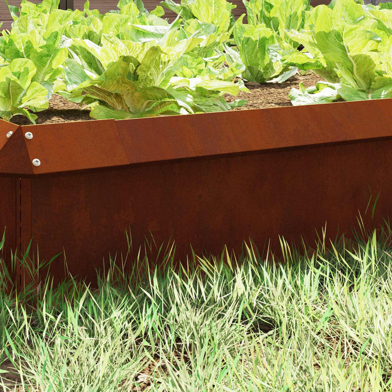 Load image into Gallery viewer, Vidaxl slakkenhekje 16 pcs roestig 50 x 3,5 x 25 cm cortenstaal
