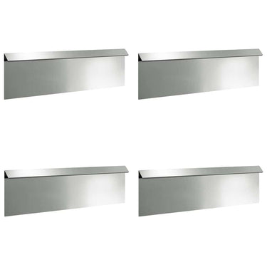 Vidaxl slakkenhekje 4 pcs zilver 100 x 3,5 x 25 cm