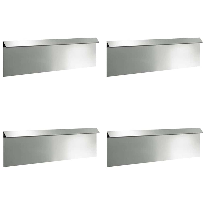 Load image into Gallery viewer, Vidaxl slakkenhekje 4 pcs zilver 100 x 3,5 x 25 cm
