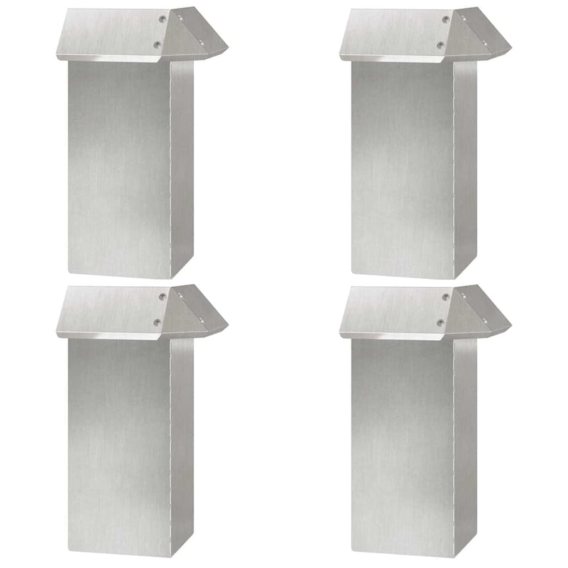 Load image into Gallery viewer, Vidaxl slakkenhekje 4 pcs zilver 13,5 x 13,5 x 25 cm roestvrij staal
