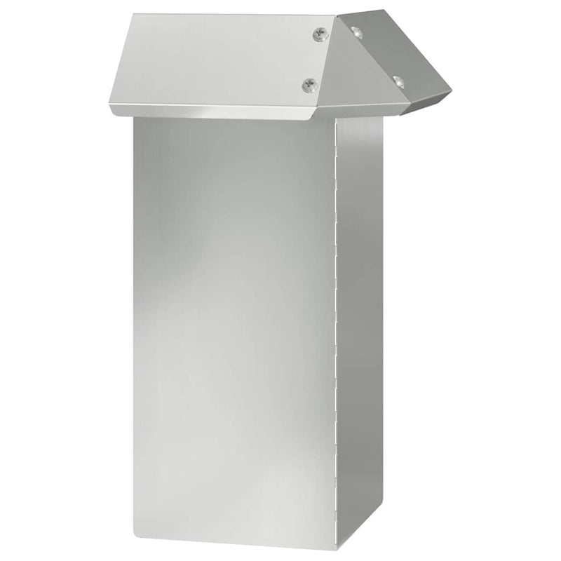Load image into Gallery viewer, Vidaxl slakkenhekje zilver 13,5 x 13,5 x 25 cm gegalvaniseerd staal
