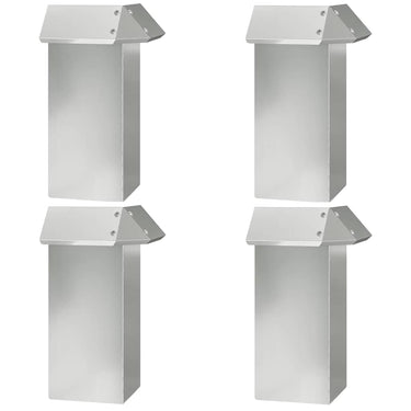 Vidaxl slakkenhekje 4 pcs zilver 13,5 x 13,5 x 25 cm