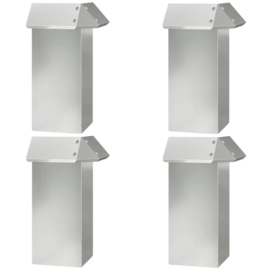 Vidaxl slakkenhekje 4 pcs zilver 13,5 x 13,5 x 25 cm