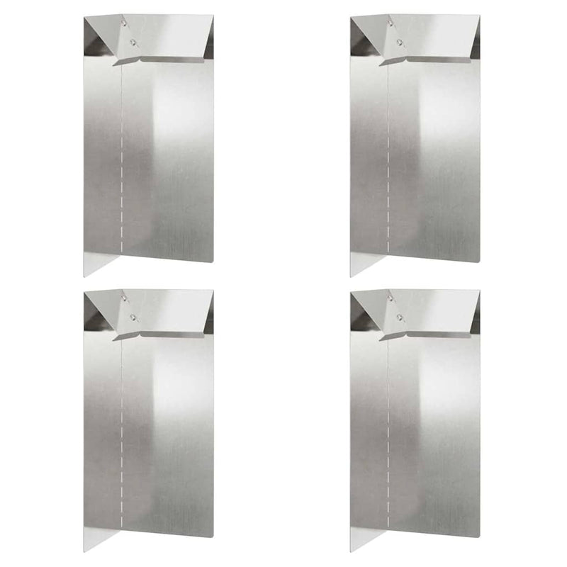 Load image into Gallery viewer, Vidaxl slakkenhekje 4 pcs zilver 10 x 10 x 25 cm roestvrij staal
