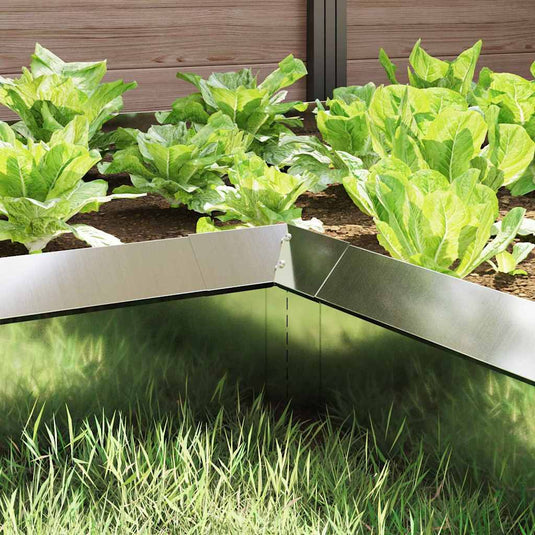Vidaxl slakkenhekje 4 pcs zilver 10 x 10 x 25 cm gegalvaniseerd staal