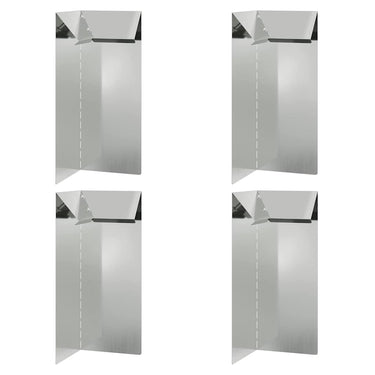 Vidaxl slakkenhekje 4 pcs zilver 10 x 10 x 25 cm gegalvaniseerd staal