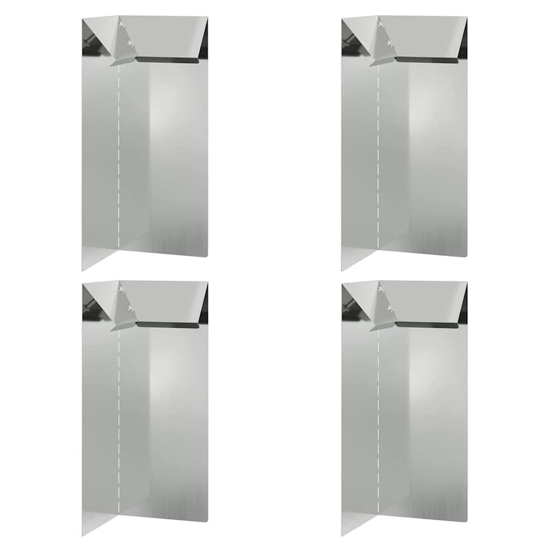 Load image into Gallery viewer, Vidaxl slakkenhekje 4 pcs zilver 10 x 10 x 25 cm gegalvaniseerd staal
