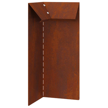 Vidaxl slakkenhekje roestig 10 x 10 x 25 cm cortenstaal