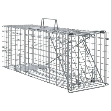 Vidaxl dierenvallen antraciet 61 x 20 x 21,5 cm staal
