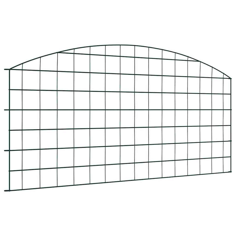 Load image into Gallery viewer, Vidaxl vijverhekken set 5 pcs groen 100 x 50 cm staal
