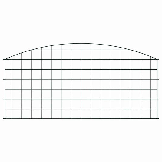 Vidaxl vijverhekken set 5 pcs groen 100 x 50 cm staal