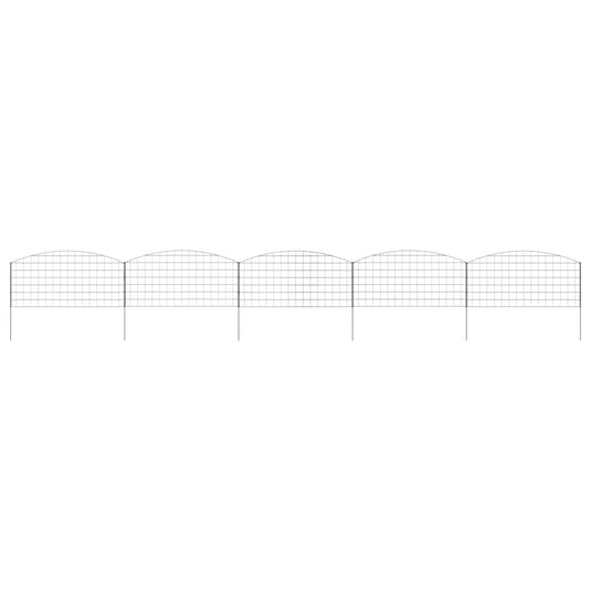 Vidaxl vijverhekken set 5 pcs groen 100 x 50 cm staal
