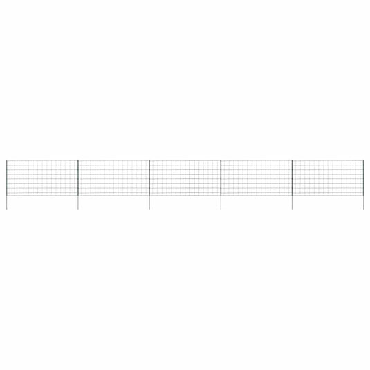 Vidaxl vijverhekken set 5 pcs groen 100 x 50 cm staal