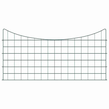 Vidaxl vijverhekken set 5 pcs groen 100 x 50 cm staal