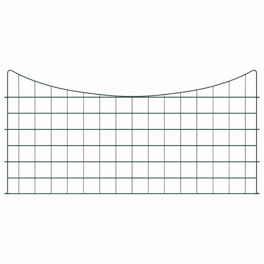 Vidaxl vijverhekken set 5 pcs groen 100 x 50 cm staal