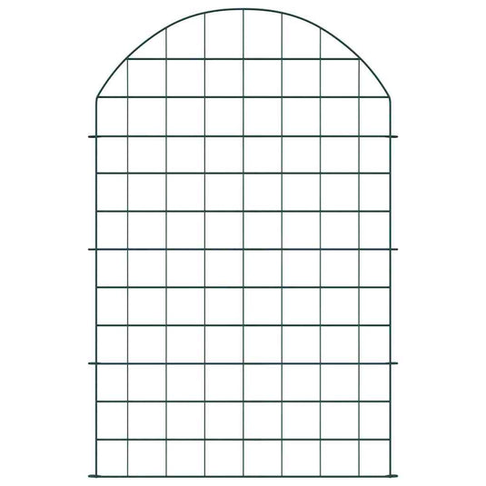 Vidaxl vijverhekken set 8 pcs groen 50 x 80 cm staal
