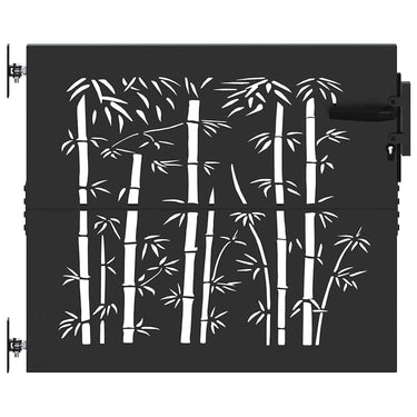 Vidaxl tuinpoort met slot zwart 85 x 175 cm poedergecoat staal