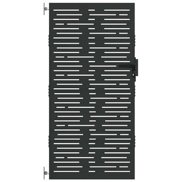Vidaxl tuinpoort met slot zwart 85 x 200 cm poedergecoat staal