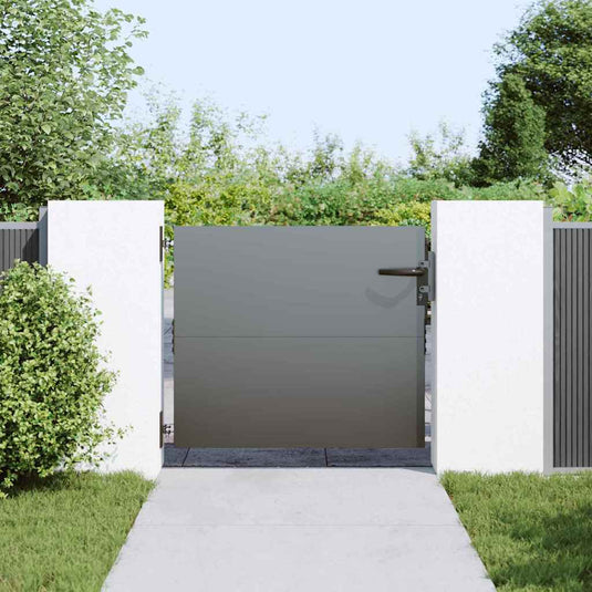 Vidaxl tuinpoort met slot zwart 85 x 100 cm poedergecoat staal
