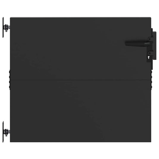 Vidaxl tuinpoort met slot zwart 85 x 100 cm poedergecoat staal