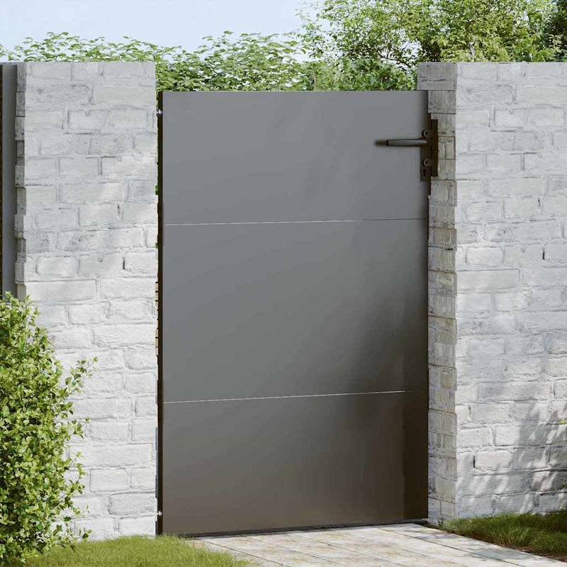 Load image into Gallery viewer, Vidaxl tuinpoort met slot zwart 85 x 125 cm poedergecoat staal
