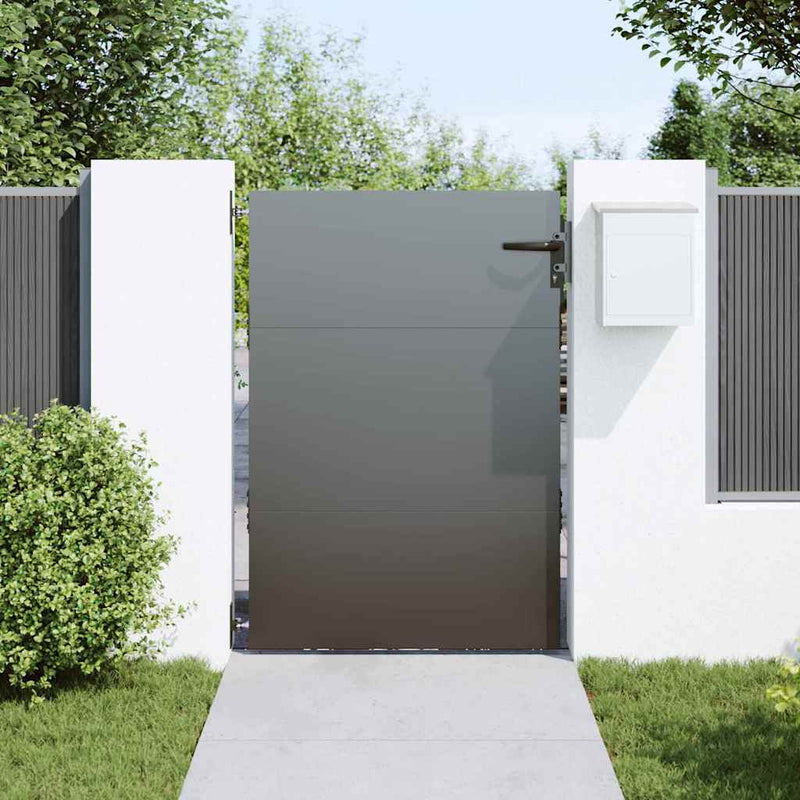 Load image into Gallery viewer, Vidaxl tuinpoort met slot zwart 85 x 125 cm poedergecoat staal

