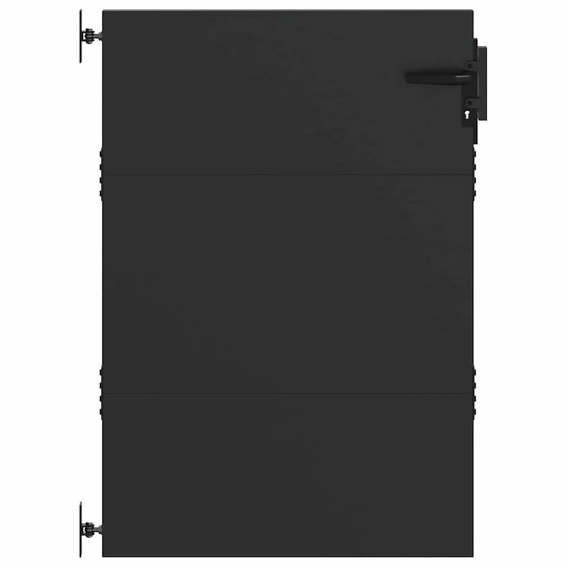 Load image into Gallery viewer, Vidaxl tuinpoort met slot zwart 85 x 125 cm poedergecoat staal
