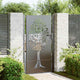 Vidaxl tuinpoort met slot zwart 110 x 180 cm poedergecoat staal