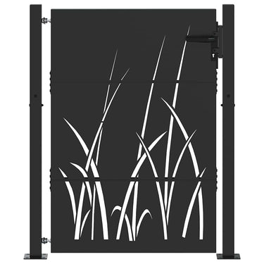 Vidaxl tuinpoort met slot zwart 100 x 125 cm poedergecoat staal